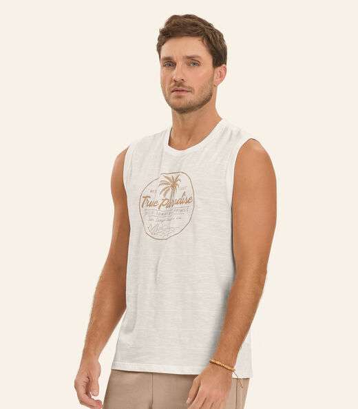 Image_Regata em Meia Malha Masculino Diametro Bege