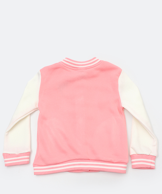 Jaqueta infantil Moletom Bomber Minnie Disney Tam 4 a 10 Rosa
