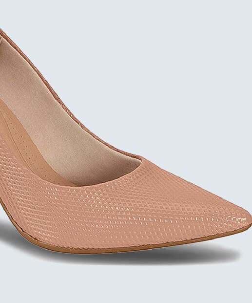 Scarpin Feminino Salto Fino Verniz Textura Beira Rio