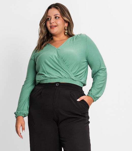 Image_Blusa Feminina Plus Size Em Viscose Secret Glam Verde