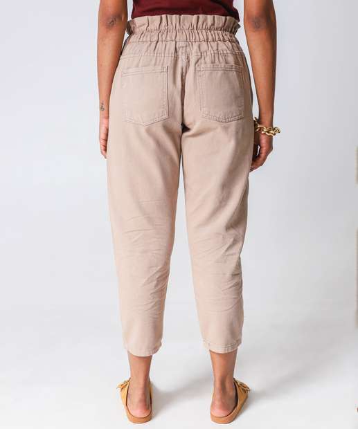 Calça Feminina Clochard Sarja Bege