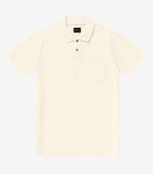 Image_Polo Masculina Pique Diametro Bege