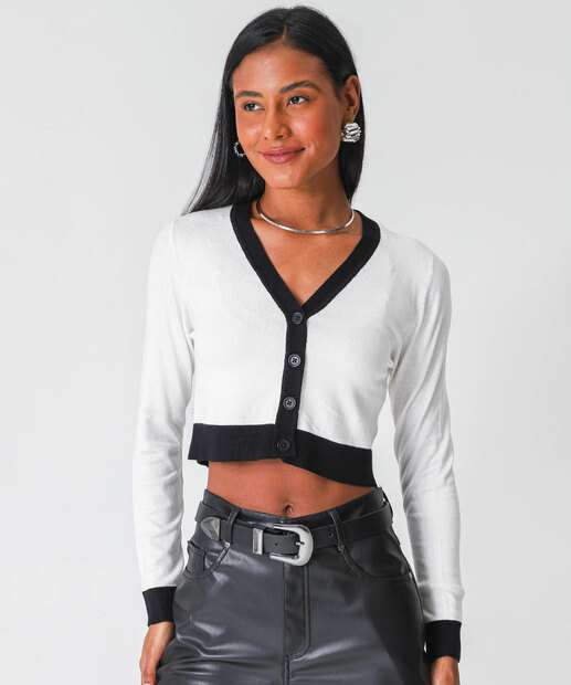 Image_Cardigan Feminino Cropped Marisa Off White