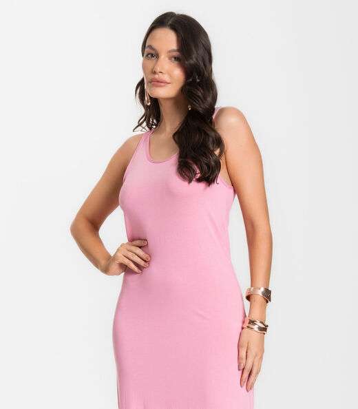 Vestido Midi Feminino Select Rosa
