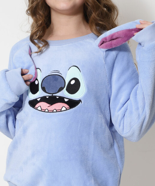Pijama Infantil Fleece Stitch Disney Tam 4 a 12