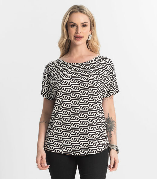 Image_Blusa Feminina Estampada Rovitex Preto