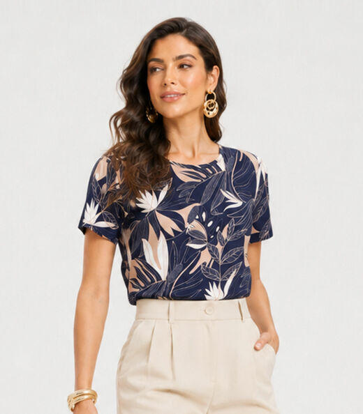 Image_Blusa Feminina Estampada Infinita Cor Azul