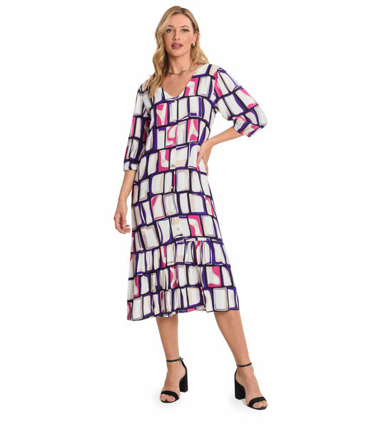 Vestido Estampado Endless Rosa