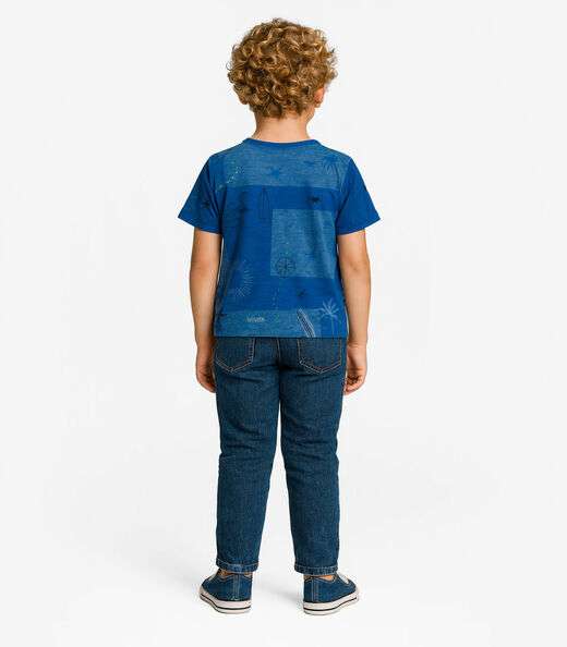 Camiseta Infantil Masculina Infinita Cor Azul