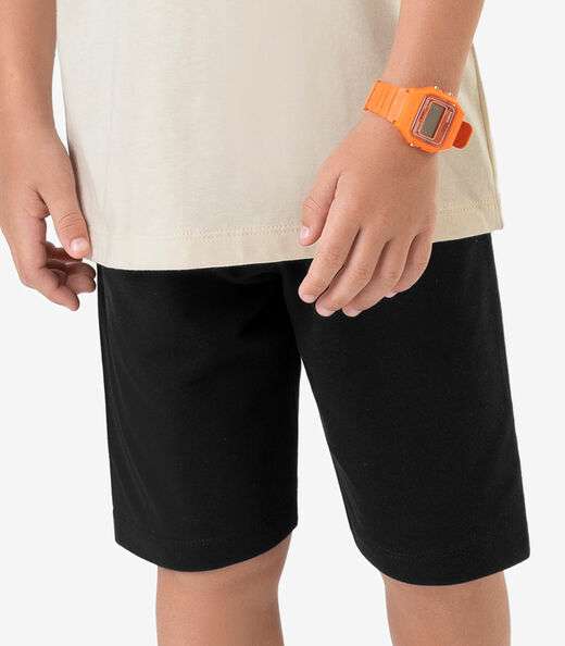 Conjunto Infantil Camiseta com Bermuda Rovi Kids Bege