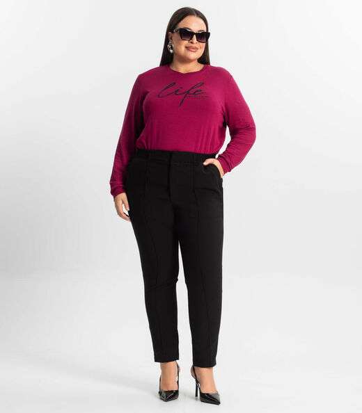 Blusão Feminino Plus Size Secret Glam Vermelho