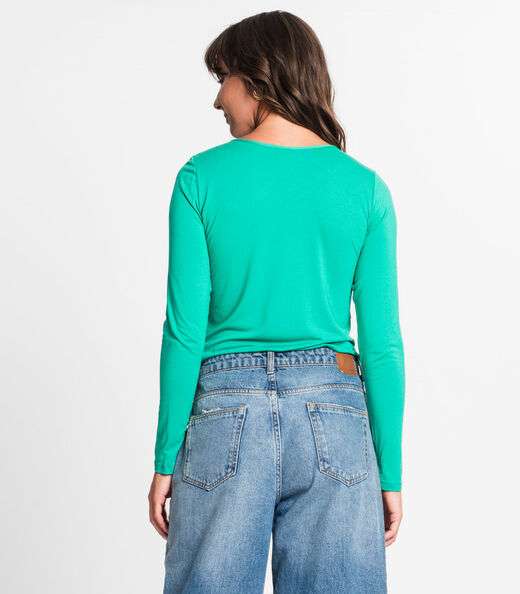 Blusa Feminina Manga Longa Rovitex Verde