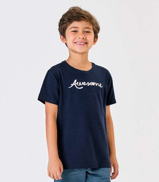 Camiseta Menino Cotton Trick Nick Azul
