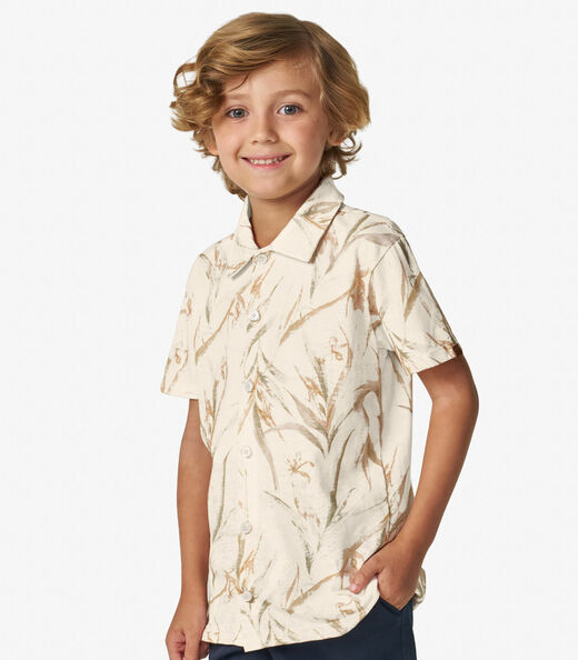 Camisa Menino em Meia Malha Trick Nick Off White