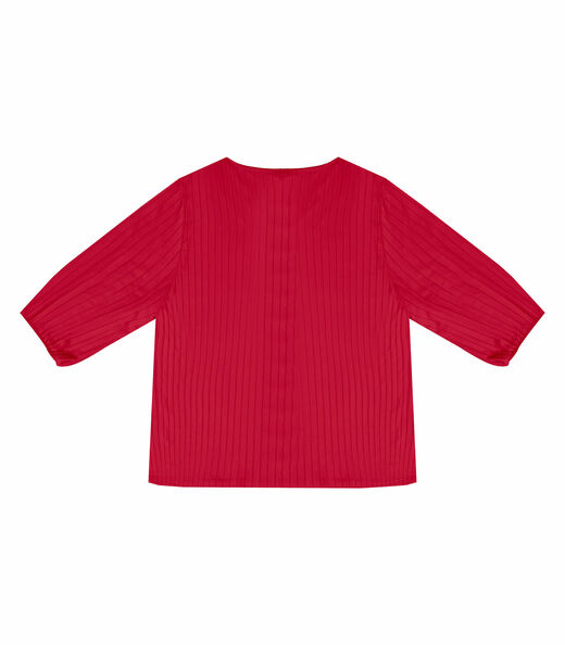 Blusa Canelada Plus Infinita Cor Vermelho