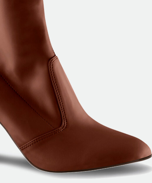 Bota Feminina Cano Curto Salto Fino Via Uno 