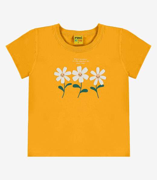 Image_Blusa Feminina Infantil Manga Curta Rovi Kids Amarelo