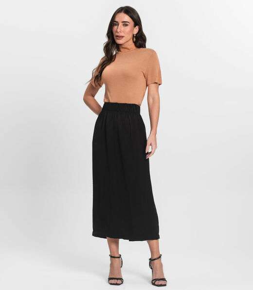 Blusa Feminina Gola Alta ViscoTrico Básica Endless Marrom