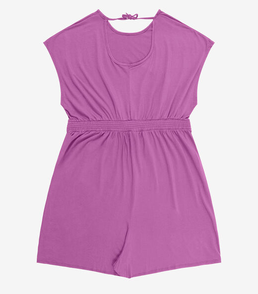 Macaquinho Feminino Malha Visco Infinita Cor Roxo