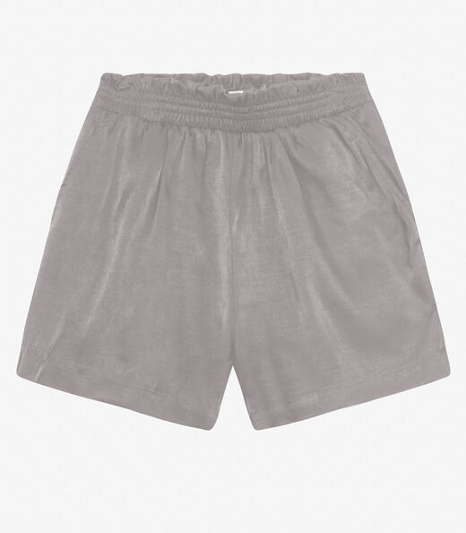 Image_Shorts Juvenil Feminino em Slub Acetinado Minty Cinza