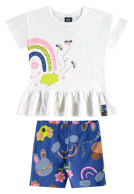 Conjunto Blusa e Ciclista Infantil Bee Loop