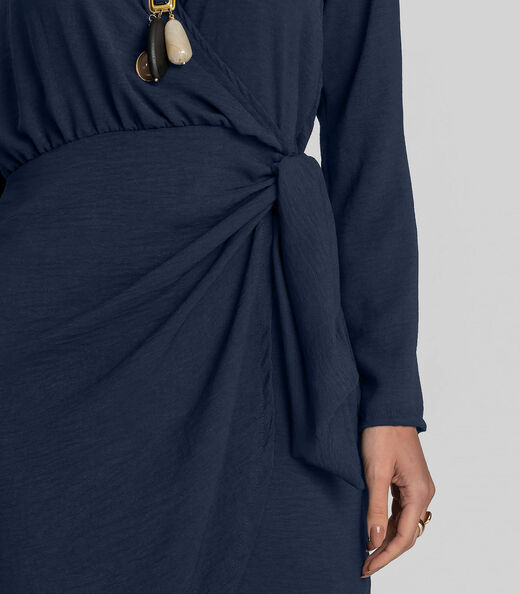 Vestido Feminino Manga Longa Curto Dianna Azul