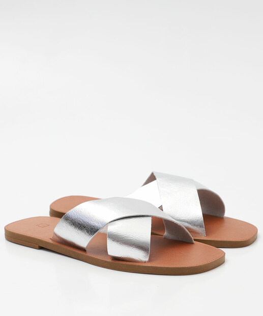 Rasteirinha Feminina Metalizada Marisa 413C346 Prateado