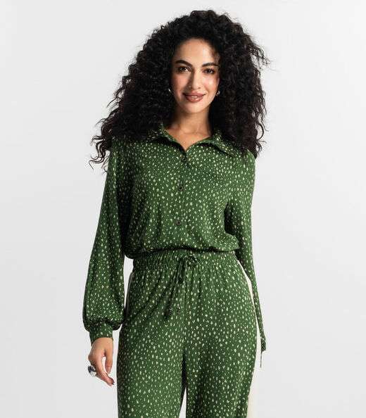 Image_Camisa  Estampada Feminina Rovitex Verde