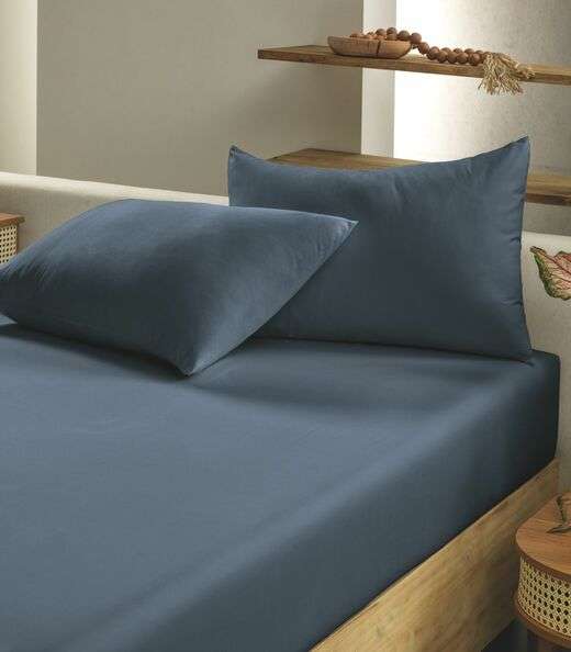 Jogo De Cama Solteiro Toque Acetinado Altenburg Azul