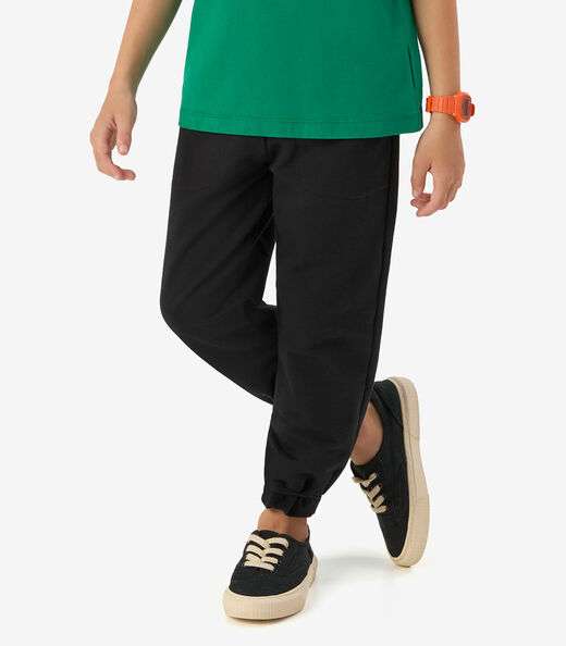Calça Básica Unissex Infantil Rovi Kids Preto
