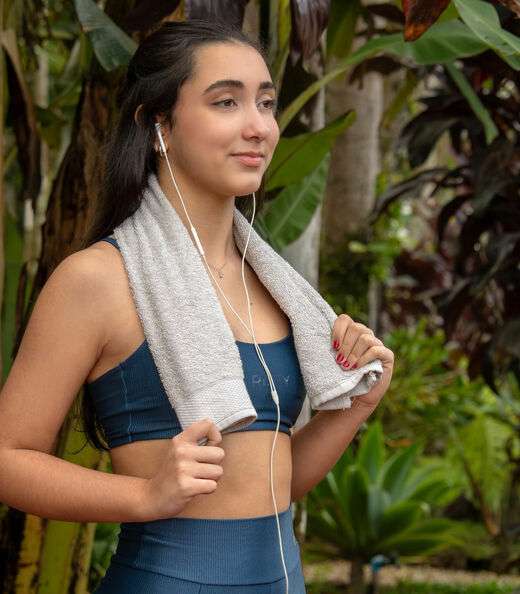 Toalha De Academia De Algodão Atlantica Cinza