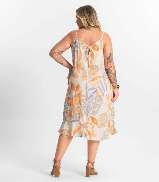 Vestido Curto Secret Glam Bege