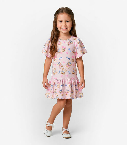 Image_Vestido Infantil em Cotton Leve Trick Nick Rosa