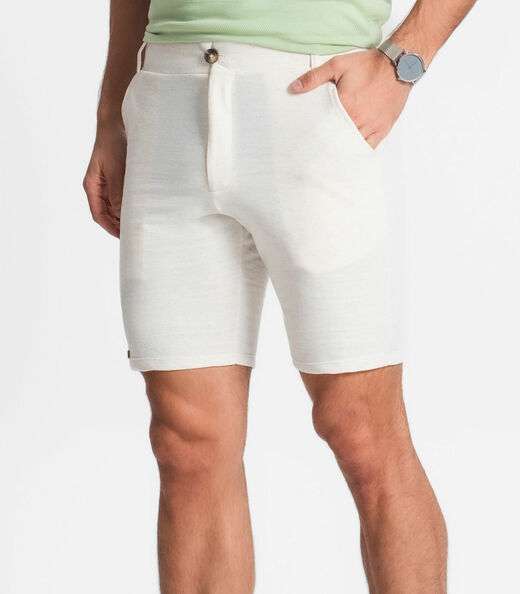 Bermuda Em Moletinho Linho Masculina Diametro Bege