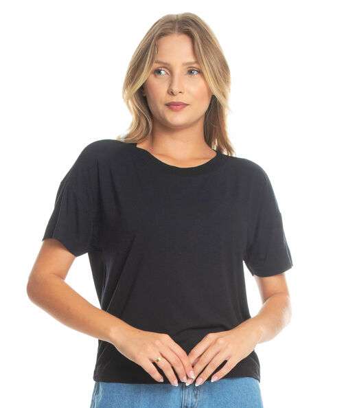 Blusa Feminina Viscotorcion Endless Preto
