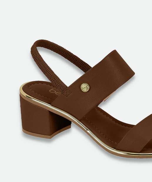 Sandália Feminina Salto Grosso Beira Rio Marrom