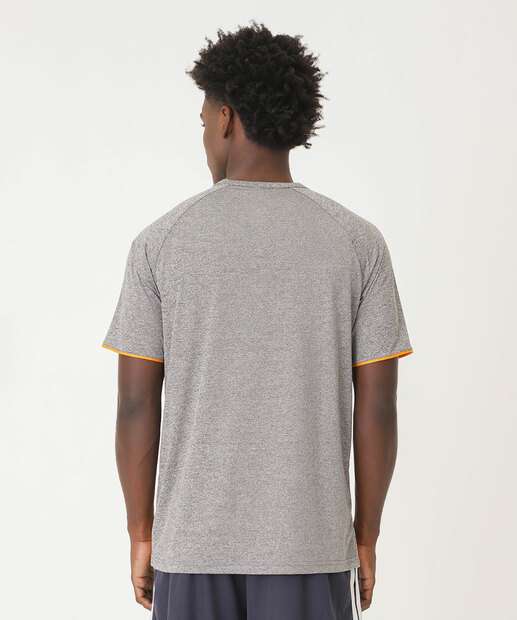 Camiseta Masculina Fitness Recorte Manga Curta MR