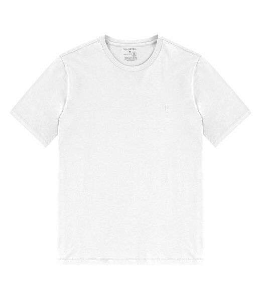 Camiseta Masculina Básica Meia Malha Diametro Branco