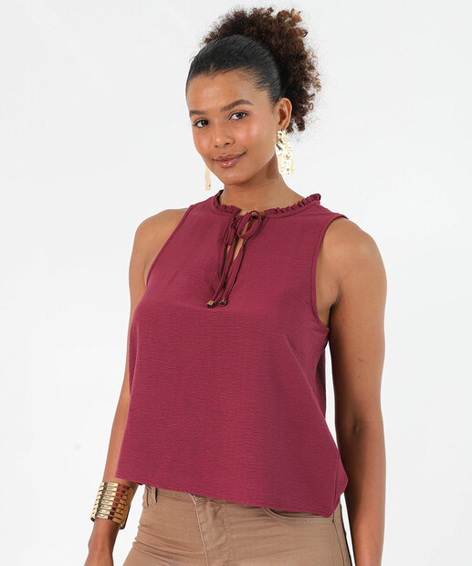 Image_Blusa Regata Feminina Textura Marisa Vinho