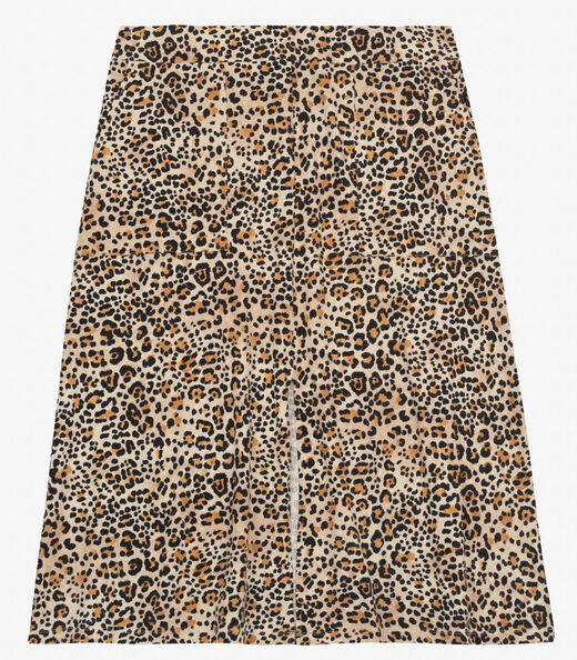 Saia Midi Plus Size em Viscotorcion Secret Glam Bege