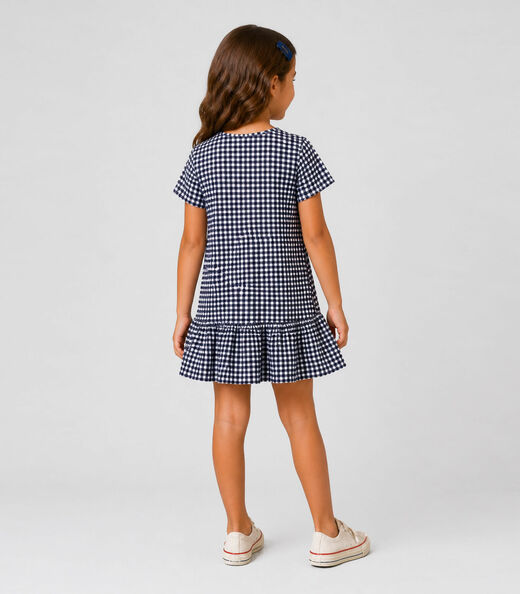 Vestido Infantil Feminino Estampado Select Azul