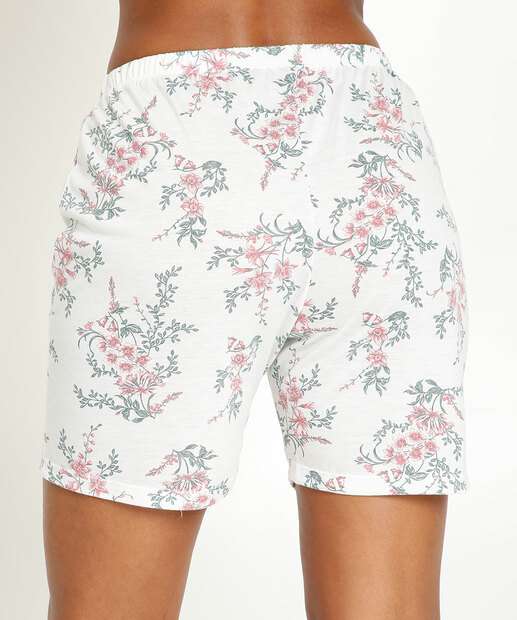 Pijama Feminino Estampa Floral Manga Curta Marisa
