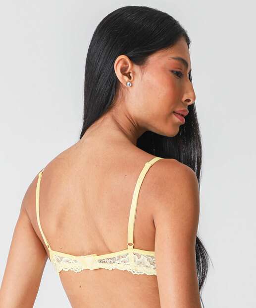 Sutiã De Renda Com Base E Com Bojo Laço Marisa
