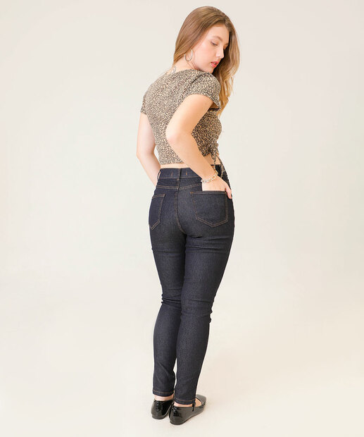 Calça Jeans Cigarrete Feminina Cintura Alta 
