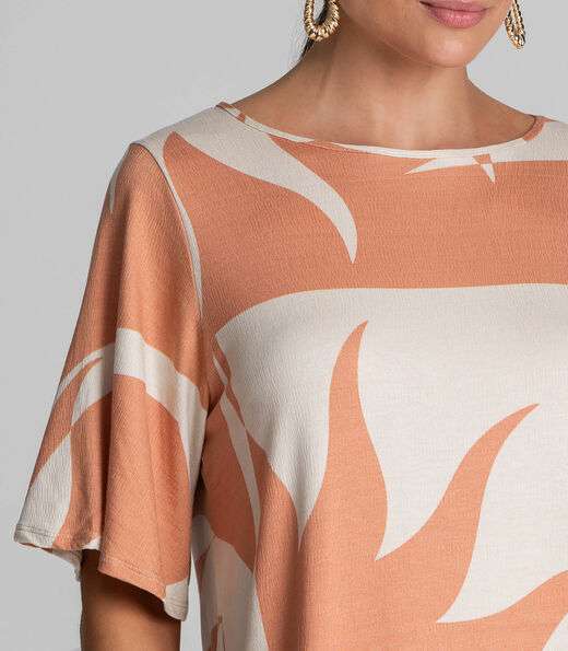 Vestido Feminino Estampado Infinita Cor Marrom