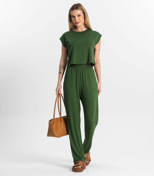 Calça Feminina Em Molecotton Rovitex Verde