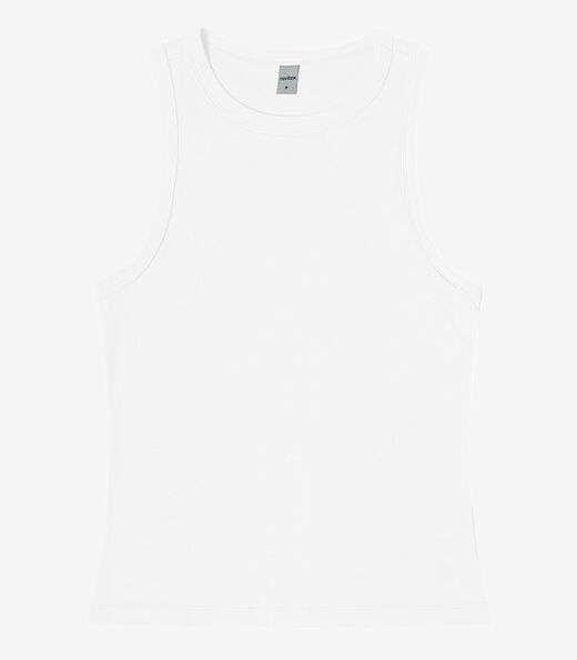 Regata Básica Feminina em Cotton Leve Rovitex Branco