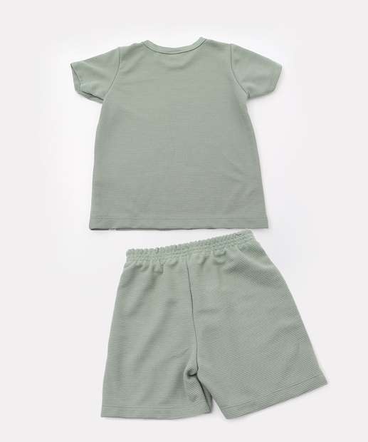 Conjunto Infantil Texturizado Marisa Tam 1 a 3 Verde