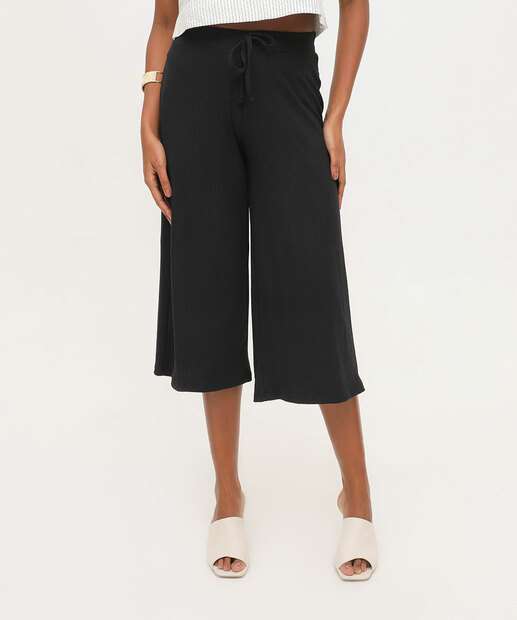 Calça Pantacourt Feminina Canelada Marisa