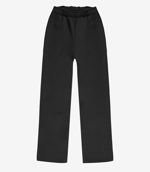 Calça Feminina Em Moletom Peluciado Infinita Cor Preto